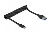 Netzwerkadapter (Netzkarte, Druckserver, u.s.w.) - DeLOCK USB 3.1 Gen 2 Coiled Cable Type-A male to Type-C male - 85349