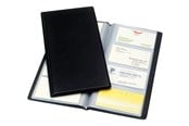 Schreibtischzubehör - Esselte Business card book - for 60 x 95 mm - capacity: 128 cards - black - 56837
