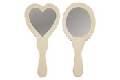 Kunst & Handwerk Ausstattung - Creativ Company Decorate your Wooden Hand Mirror 2pcs. - 577160