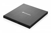 Optisches Laufwerk (DVD / BR / Floppy) - Verbatim Slimline - BDXL drive - SuperSpeed USB 3.1 Gen 1 - external - Bluray-BDRW (Brenner) - USB 3.1 - Schwarz - 43889