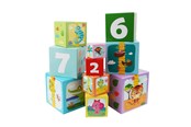 Baby Spielzeug - Barbo Toys Little Bright Ones - 10 Stacking Cubes - Safari - 5704976055372