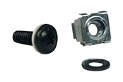 Rack-Gehäuse - Tripp Lite Rack Enclosure Square Hole Hardware M5 Screws & Washers 50PC - rack screws nuts and washers - SRCAGENUT5MM