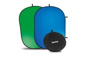 Foto & Video Zubehör - Hama "2in1" Folding Background Green/Blue 150 x 200 cm - 21570