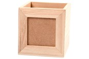 Archivierung und Aufbewahrung - Creativ Company Wooden pencil box with photo frame - 57455