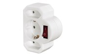 Andere Kabel - Hama Multi-Plug 3-Way 2 Euro/1 Earthed Socket Switch white - 108846