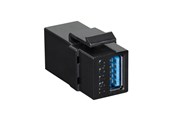 Netzwerkzubehör - LogiLink USB 3.0 keystone coupler A/F to USB-A/F black - NK0015B