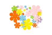 Kunst & Handwerk Ausstattung - Creativ Company Foam molds Flowers 100st. - 79020