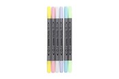 Utensilien zum Schreiben und Zeichnen - Creativ Company Double-sided Textile Markers - Pastel 6pcs. - 34829