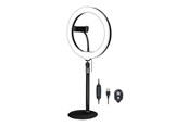 Streamingausrüstung - LogiLink Smartphone ring light tripod with remote shutter height adjust. Ø 25 cm - AA0152