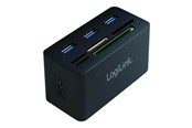 USB-Hubs - LogiLink USB 3.0 hub with all-in-one card reader black USB-Hubs - 3 - Schwarz - CR0042