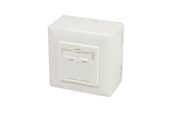 Netzwerkzubehör - LogiLink NP0124 Cat.6A wall outlet 2 x RJ45 shielded with backbox pure white - NP0124