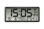 Einrichtung - Hama "Jumbo" - clock - electronic - desktop wall mountable - black - 00186352