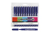 Utensilien zum Schreiben und Zeichnen - Creativ Company Colortime Tusch Markers Blue 12 pcs. - 37355