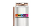 Utensilien zum Schreiben und Zeichnen - Creativ Company Triangular Jumbo colored pencils - Brown 12pcs. - 38180