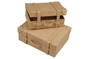 Kunst & Handwerk Ausstattung - Creativ Company Papier mache Suitcases Handmade set of 2 - 263990