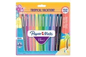 Utensilien zum Schreiben und Zeichnen - Paper Mate Flair Filzstifte | mittlere Spitze (0,7mm) | Tropical Farben | 12 Stück - 1951029