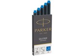 Utensilien zum Schreiben und Zeichnen - Parker Tintenpatronen für Füller | lange Patronen | auswaschbare blaue QUINK Tinte | 5 Stück - 1950383