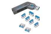 Systemzubehör - LogiLink USB-A port blocker (1x key and 8x locks) - AU0045