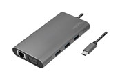 Dockingstationen - LogiLink USB 3.2 Gen 1 docking station USB-C 10-port PD silver - UA0383