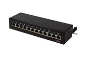 Netzwerkzubehör - LogiLink Cat.6 Patch Panel 12 ports shielded Desktop black - NP0017