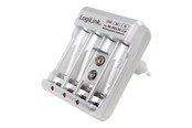 Batterien und Akkus - LogiLink Battery charger for Ni-MH/Ni-Cd AA/AAA/9V accumulators - PA0168