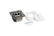 Netzwerkzubehör - LogiLink Cat.6A wall outlet 2 x RJ45 shielded signal white - NP0123