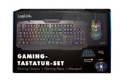Tastaturen - LogiLink Gaming-Set keyboard mouse and mouspad - Gaming Tastaturen - Deutsch - Schwarz - ID0185