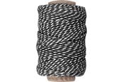 Garn & Zubehör - Creativ Company Cotton cord Black/White 50m - 50346