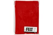 Kunst & Handwerk Ausstattung - Creativ Company Craft felt Red A4 10 sheets - 45508