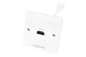 Netzwerkzubehör - LogiLink HDMI wall plate 1-port with HDMI-A cable F/F 4K/30 Hz white - AH0014