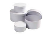 Kunst & Handwerk Ausstattung - Creativ Company Round Cardboard Boxes 4 sizes - 264010