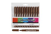 Hobby-Zubehör - Creativ Company Brown Jumbo markers 12pcs. - 37342