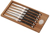 Küchengerät - Jean Dubost Knive sort i oliventræ-æske 6stk Laguiole - JL0060014L02051