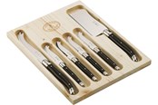 Küchengerät - Jean Dubost Käseset schwarz, 6-teilig Laguiole - JL0062474L02018