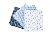 Kunst & Handwerk Ausstattung - Creativ Company Patchwork Fabric Blue 45x55cm 4pcs. - 441835