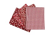 Kunst & Handwerk Ausstattung - Creativ Company Patchwork Fabric Red 45x55cm 4pcs. - 441833