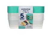 Küchenzubehör - Sistema Frischhaltedosen Nest It 5 Stück 1.9L - 59175