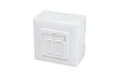 Netzwerkzubehör - LogiLink Cat.6A wall outlet 2 x RJ45 shielded with backbox signal white - NP0126