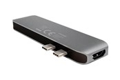 Dockingstationen - LogiLink USB 3.2 Gen 1 docking station 7-port PD silver/black - UA0302