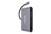 Dockingstationen - Canyon DS-14 8-in-1 USB-C Hub 4K, Dunkelgrau - CNS-TDS14