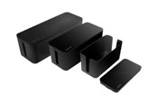Kabelkanal / Kabelschlauch - LogiLink Kabelbox-Set 3 Größen schwarz - KAB0077