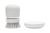 Reinigung - brabantia - soap dispensing dish brush - polyester - light grey - 30 26 40