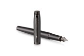 Utensilien zum Schreiben und Zeichnen - Parker IM Monochrome Füller | Oberfläche und Zierteile in Dunkelgrau-Metallic | Füllfederhalter mit feiner Feder und blauer Tinte | Geschenkbox - 2172958