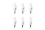 LED-Birnen - Philips LED-Lampe Kerte 4.9W/827 (40W) 6-pack E14 - 929003541136