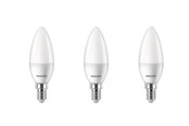 LED-Birnen - Philips LED-Lampe Candle 4.9W/827 (40W) Frosted 3-pack E14 - 929003541193