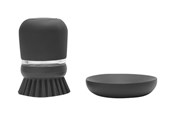 Reinigung - brabantia - soap dispensing dish brush - polyester - dark grey - 30 26 26