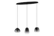 Lampen - EGLO AGUILARES long table pendant oak/smoke - 900195