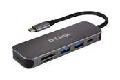 USB-Hubs - D-Link DUB-2325 - hub - with card reader - 5 ports USB-Hubs - 5 - Grau - DUB-2325/E