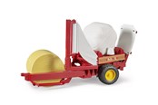 Spielzeugauto - Bruder Bale wrapper with ockery and black round bales - BR2122