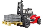 Spielzeugauto - Bruder Linde HT160 Fork Lift with pallet and 3 pallet cages - BR2513